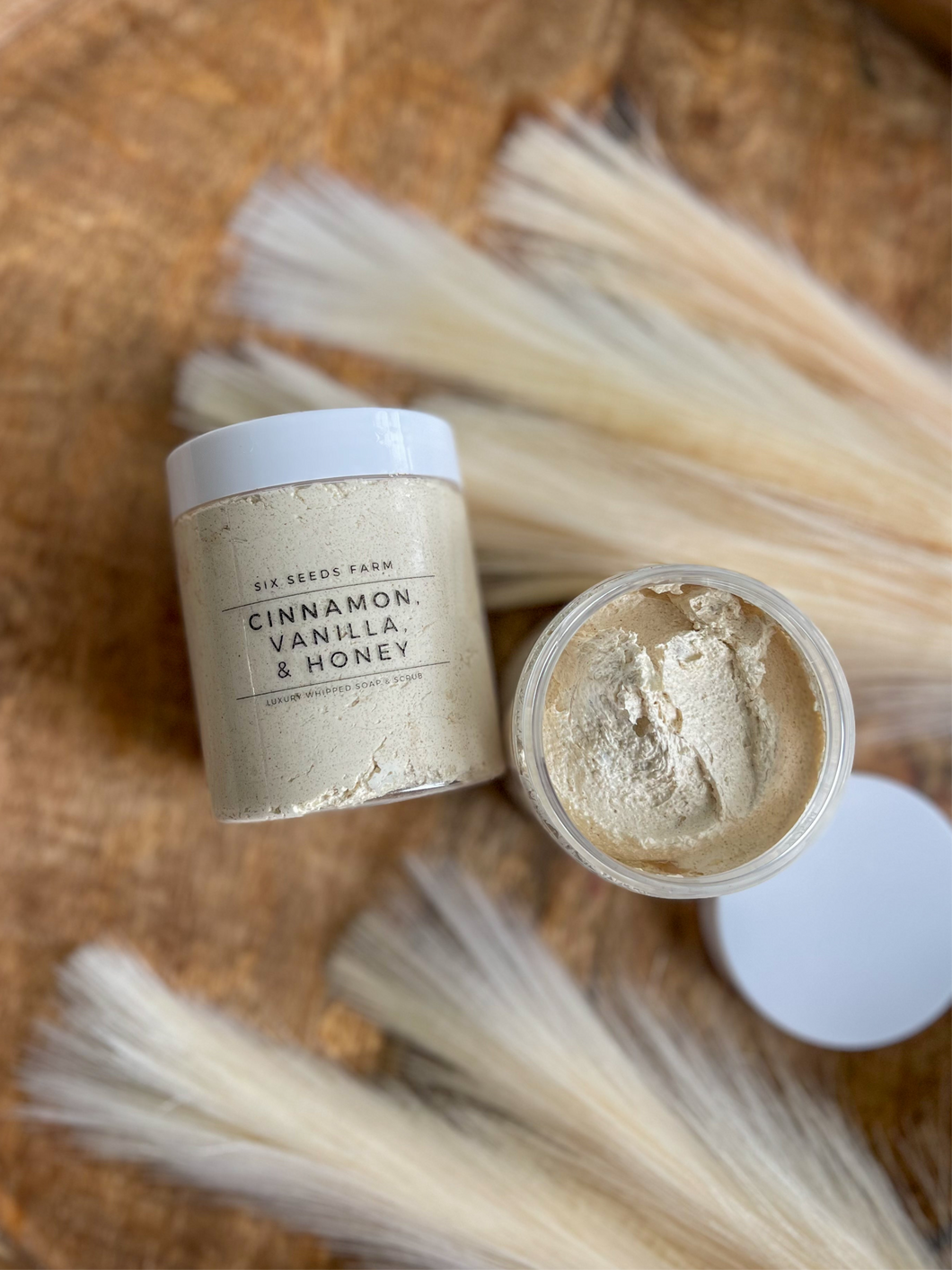 01 Cinnamon, Vanilla, & Honey - Luxury Whipped Body Soap & Scrub